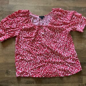 J Crew Re-Imagined floral short sleeve blouse Medium